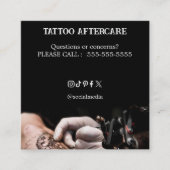 Tattoo Aftercare Instructions Business Card スクエア名刺 (正面)
