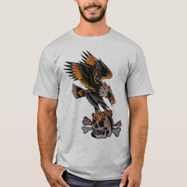 Tattoo aigle vautour crane tete de mort os fantais tシャツ