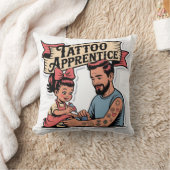 Tattoo Apprentice – Cute Cartoon Dad & Daughter クッション (ブランケット)