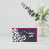 Tattoo Art名刺 – スカル 名刺 (スタンド正面)