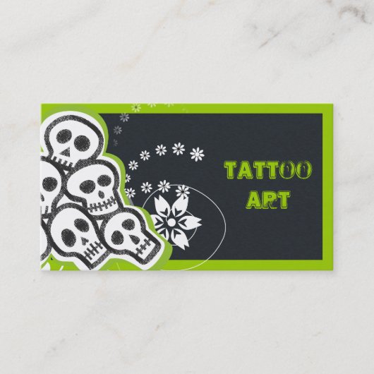 Tattoo Art名刺 – スカル 名刺 (正面)