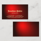 Tattoo Art Artist Tattooist赤スタイリッシュ平原 名刺 (正面/裏面)