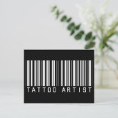 Tattoo Artistバーコード ポストカード (スタンド正面)