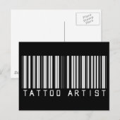 Tattoo Artistバーコード ポストカード (正面/裏面)