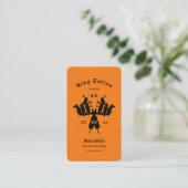 Tattoo Artistモダン Tattoo Machine Orange 名刺 (スタンド正面)