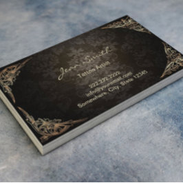 Tattoo Artistヴィンテージ枠ダマスク 名刺