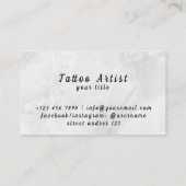 Tattoo Artist名刺 名刺 (裏面)