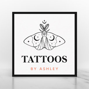 Tattoo Artist蝶の美的三眼神秘的 スクエア名刺