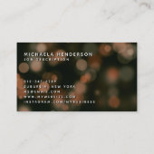 Tattoo Artist/ショップモダン金ゴールドNeon & Lights 名刺 (裏面)