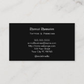 Tattoo artist  名刺 (裏面)