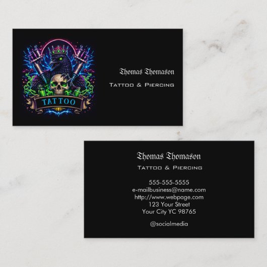 Tattoo artist  名刺 (正面/裏面)