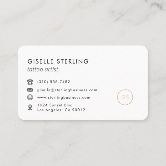 Tattoo Artist Black Professional 名刺 (裏面)