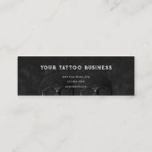 Tattoo Artist Gothic Black Dark Academia Skull Bus スキニー名刺 (裏面)