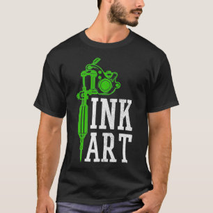Tattoo Artist Ink Art Tattoo Gun InkedヴィンテージGif Tシャツ