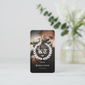 Tattoo Artist Monogramモダンリース写真 名刺 (スタンド正面)