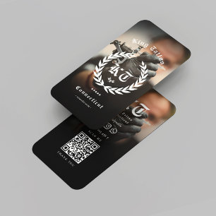 Tattoo Artist Monogramモダンリース写真 名刺
