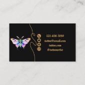 Tattoo Artist, Moth, Pastel,名刺 名刺 (裏面)