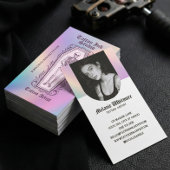 Tattoo Artist Photo Iridescent Gothic Skeleton 名刺