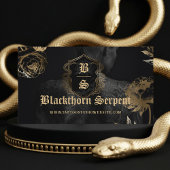 Tattoo Artist Photo Monogram Black Gold Snake 名刺