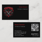 Tattoo artist QR code  名刺 (正面/裏面)