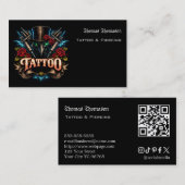 Tattoo artist QR code  名刺 (正面/裏面)