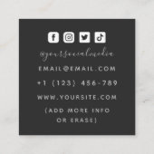 Tattoo Artist Red 中国の Snake Social クール Media スクエア名刺 (裏面)