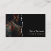 Tattoo artist salon  QR code Business Card 名刺 (正面)