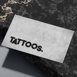 Tattoo Artist Tattooist シンプルモダン Concrete 名刺