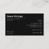 Tattoo artist tattooist piercings photo 名刺 (裏面)