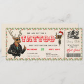 Tattoo Christmas Gift Ticket Certificate Voucher 招待状 (正面/裏面)