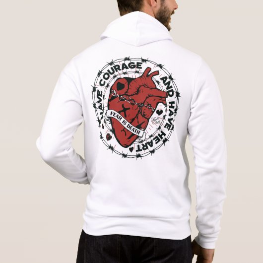 Tattoo coeur heart have courage and have heart slo パーカ (裏面)