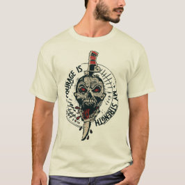 tattoo courage is my strenght tete de mort crane c tシャツ