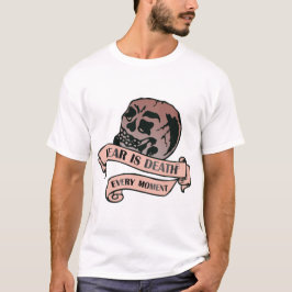 tattoo crane tete de mort fear is death every mome tシャツ