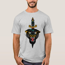 Tattoo dague couteau poignard panthere noire old s tシャツ