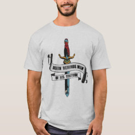 Tattoo dague couteau poignard tomorrow may never c tシャツ