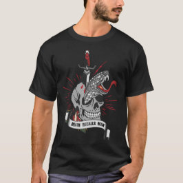 tattoo death recalls man tete de mort serpent dagu tシャツ