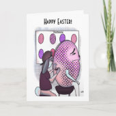 Tattoo Easter Egg Greeting Card カード (正面)
