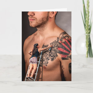 Tattoo Fan Graffiti Artist Greeting Card カード