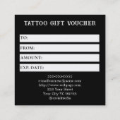 Tattoo Gift Voucher スクエア名刺 (裏面)