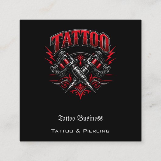 Tattoo Gift Voucher スクエア名刺 (正面)
