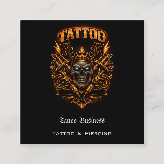 Tattoo Gift Voucher スクエア名刺 (正面)