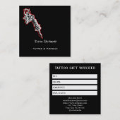 Tattoo Gift Voucher スクエア名刺 (正面/裏面)