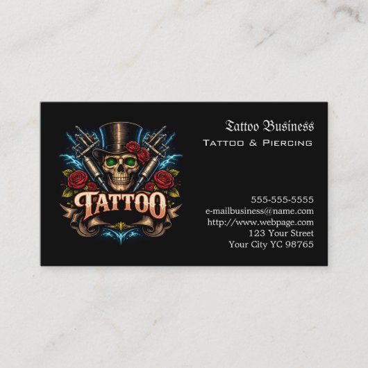 Tattoo Gift Voucher 名刺 (正面)