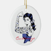 Tattoo Girl Arm Up Thunder_Cove セラミックオーナメント (右)