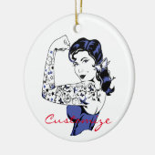 Tattoo Girl Arm Up Thunder_Cove セラミックオーナメント (左)