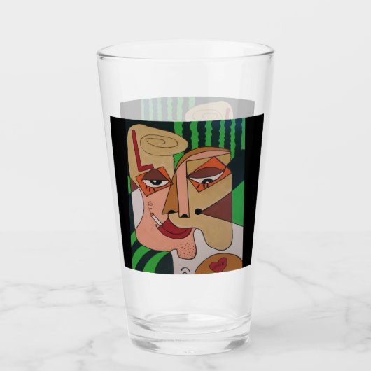 Tattoo Guy Glass Tumbler タンブラーグラス (正面)