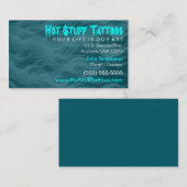 Tattoo Inspired Ghosted Flame Background 名刺 (正面/裏面)