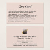 Tattoo Microbladingアフターケア指示赤面 (正面&裏面)