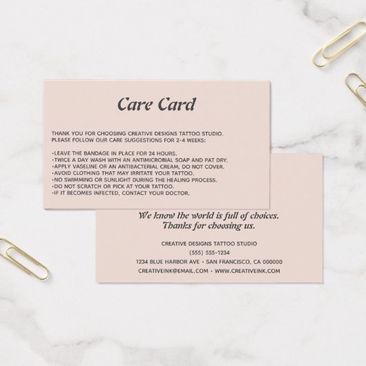 Tattoo Microbladingアフターケア指示赤面 (オフィス)