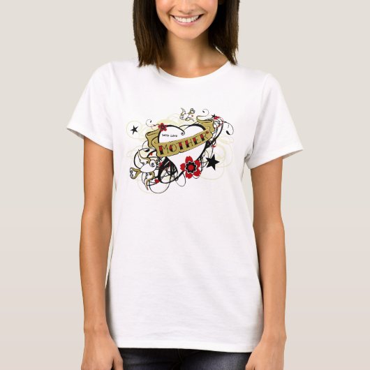 Tattoo MOMハート&スワローズTシャツ Tシャツ (正面)